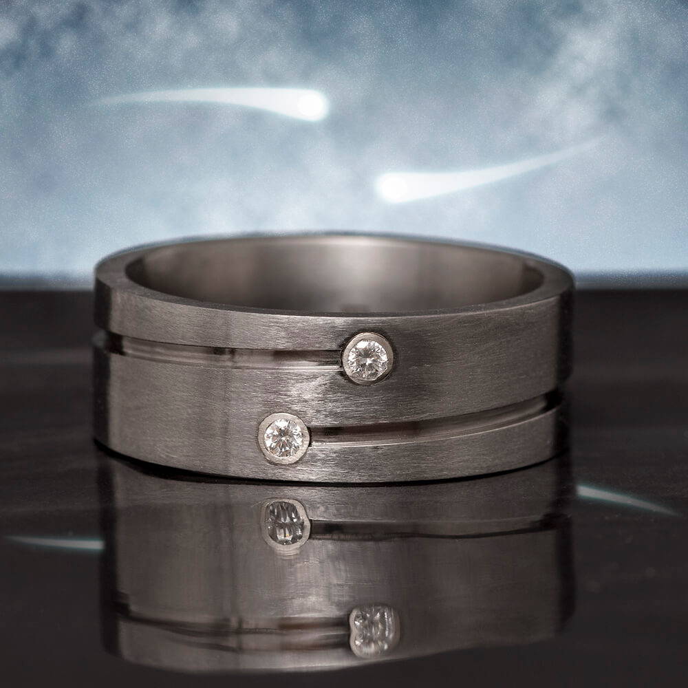 Titanium Wedding Ring in Plus Sizes