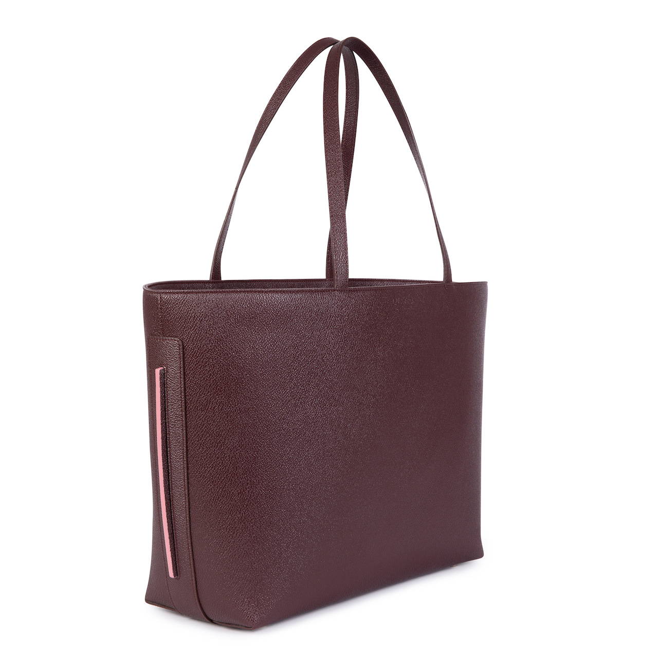 LUXTRA vegan apple leather tote - burgundy