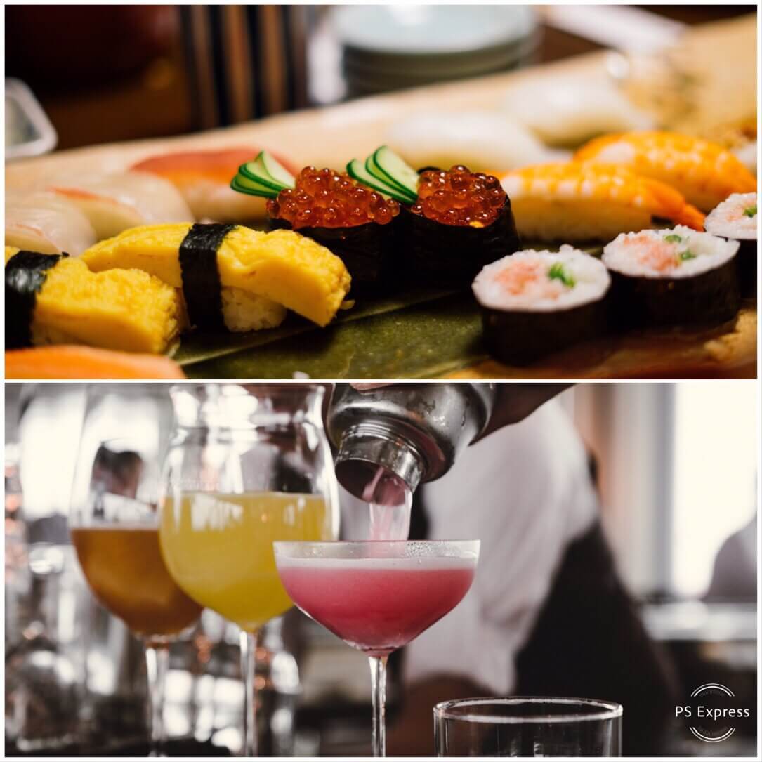 sushi and cocktails