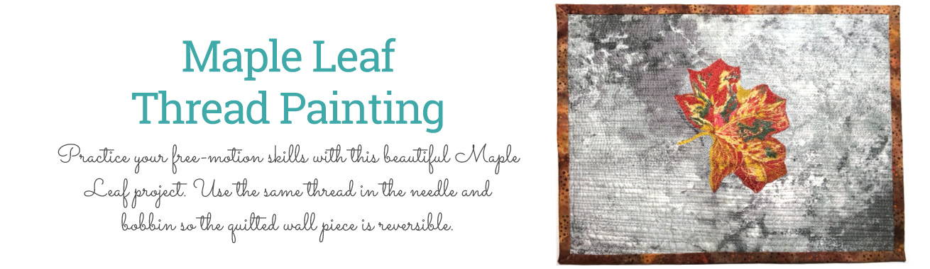 Maple Leaf Thread Painting