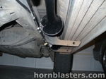 Single black train horn mounted vertically undercarriage garage Toyota 4Runner Shocker XL gallery photo 5