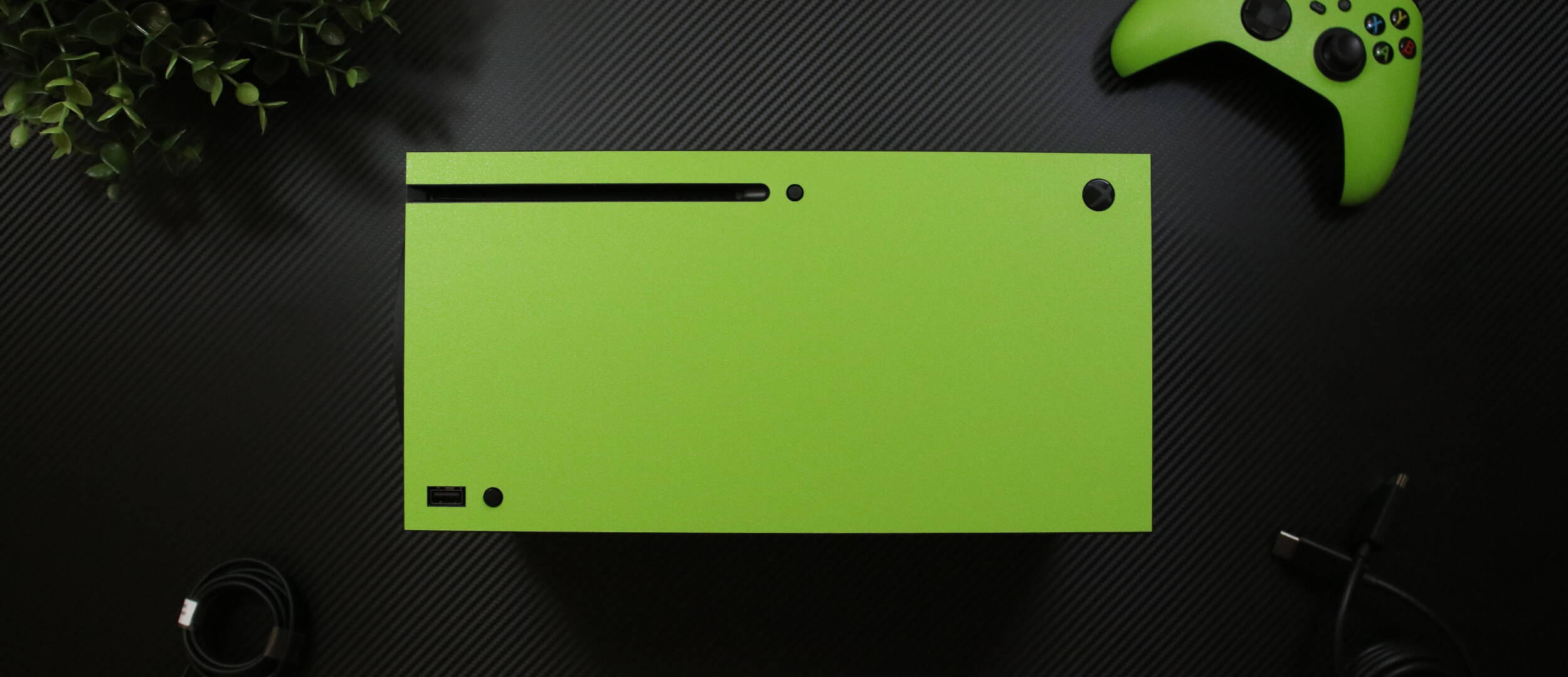 Xbox Series X Textured matt green skins