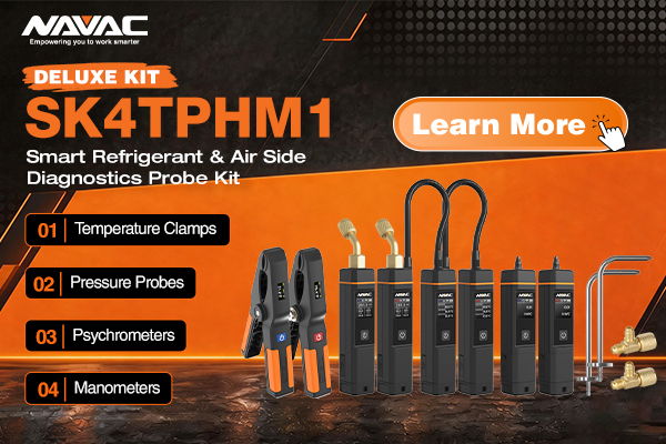 Learn more about the NAVAC SK4TPHM1 Smart Refrigerant and Air Side Diagnostics Pro Kit