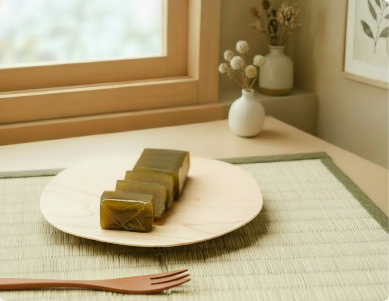 宇治抹茶羊羹（甜豆冻）