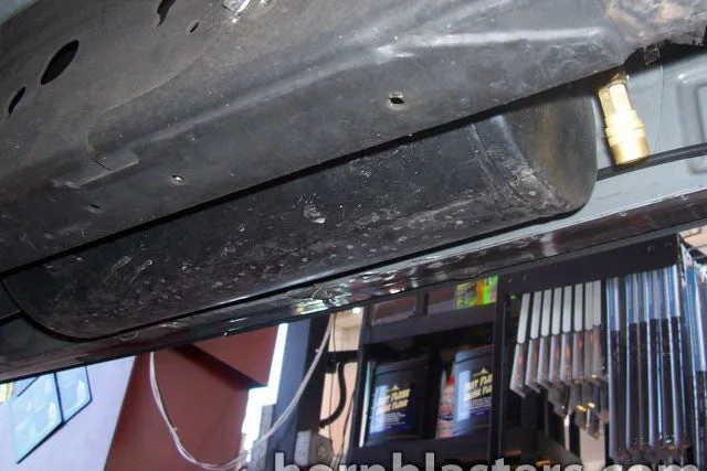 Close-up Shocker XL train horn bells mounting bracket or air line detail on 2007 Chevrolet Silverado 2500 HD gallery photo 3
