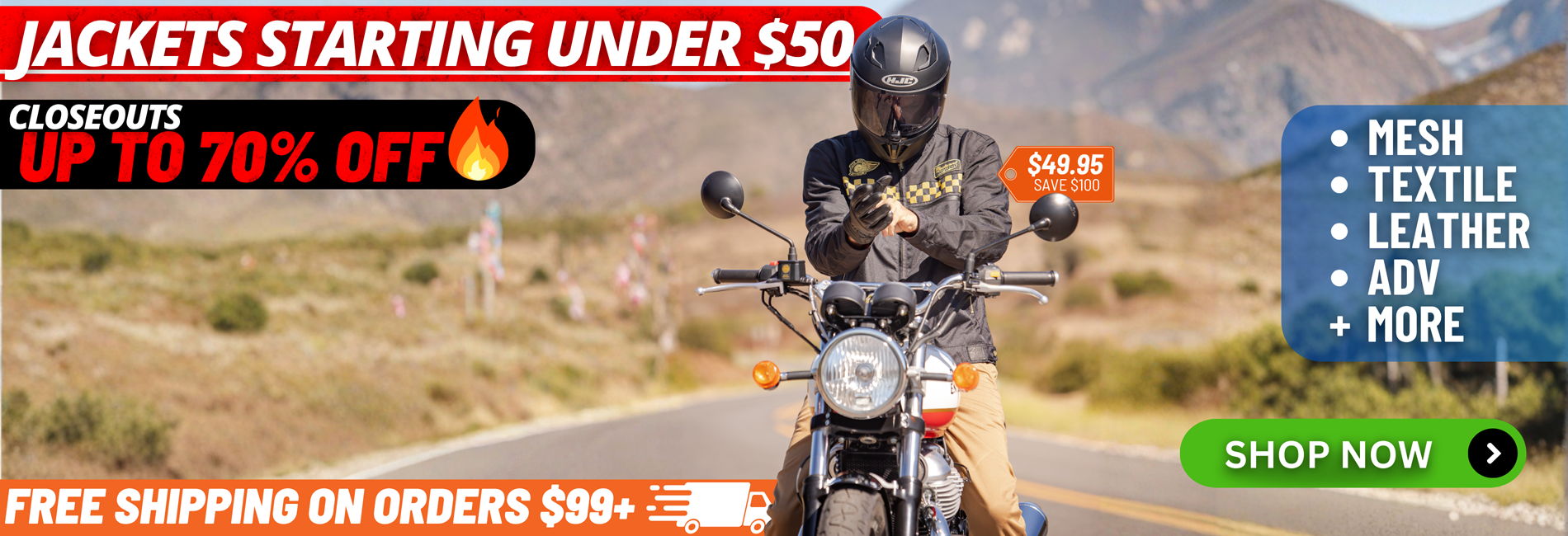 Motorcycle Jackets Starting under $50