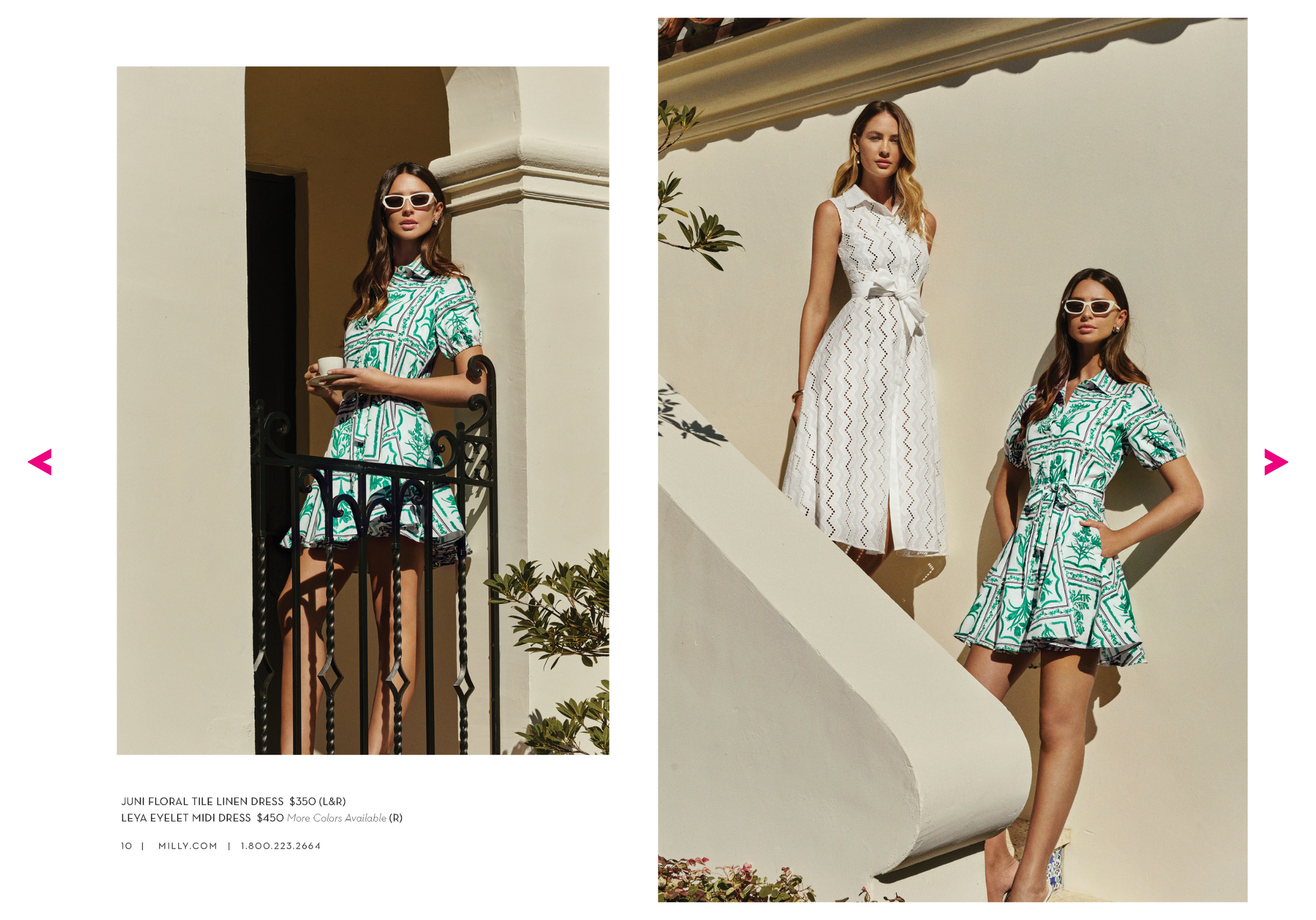 Model wears MILLY's Summer '26 Collection