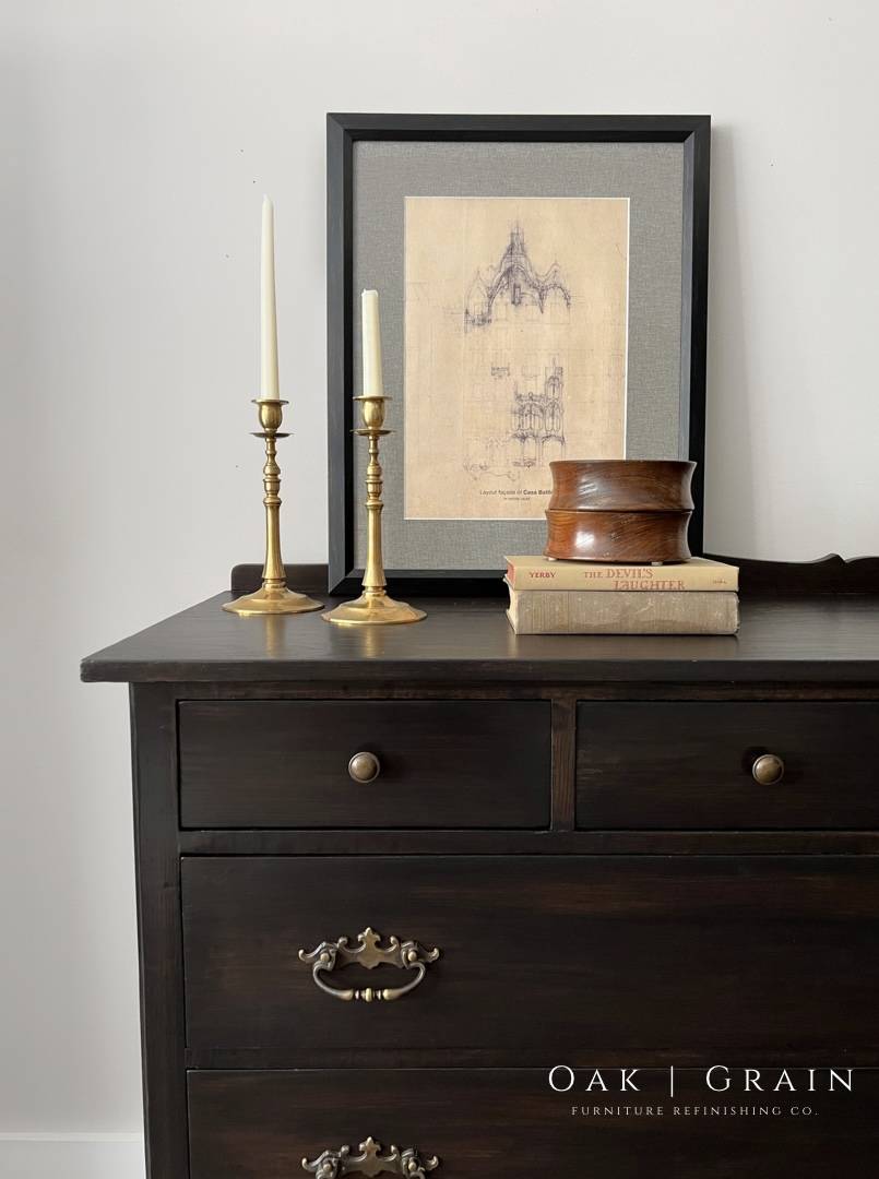black washed chest of drawers
