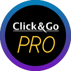 Click &Go Pro Mount black logo