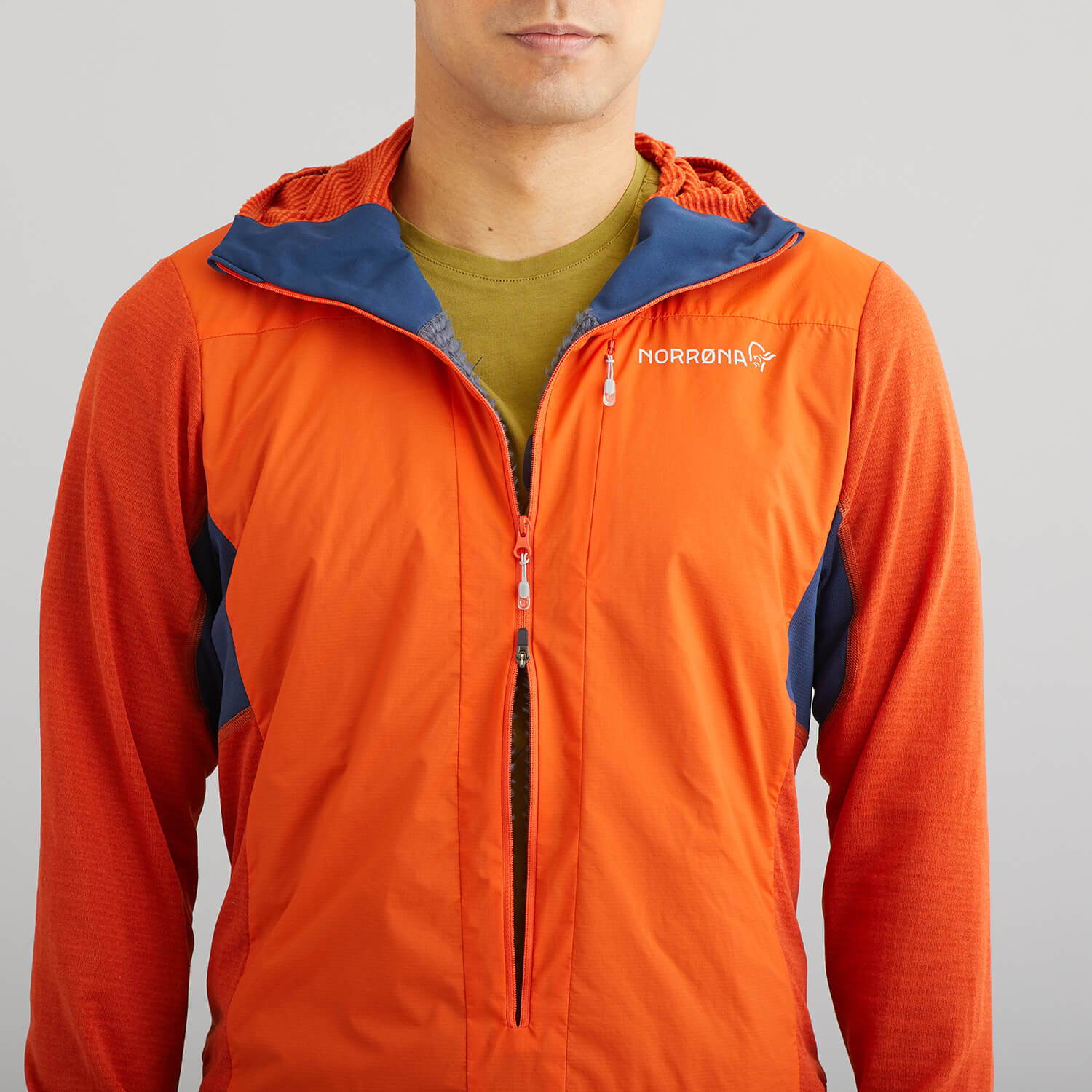 NORRONA（ノローナ）/ビティホーン アルファフーディシャツ/オレンジ/MENS