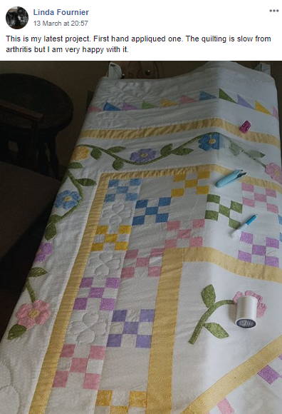 Linda appliqued quilt