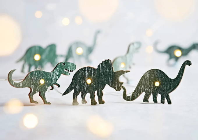 20 green dinosaur micro LED fairy lights