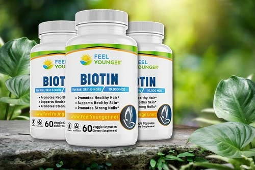Feel Younger's high potency vegan biotin supplement