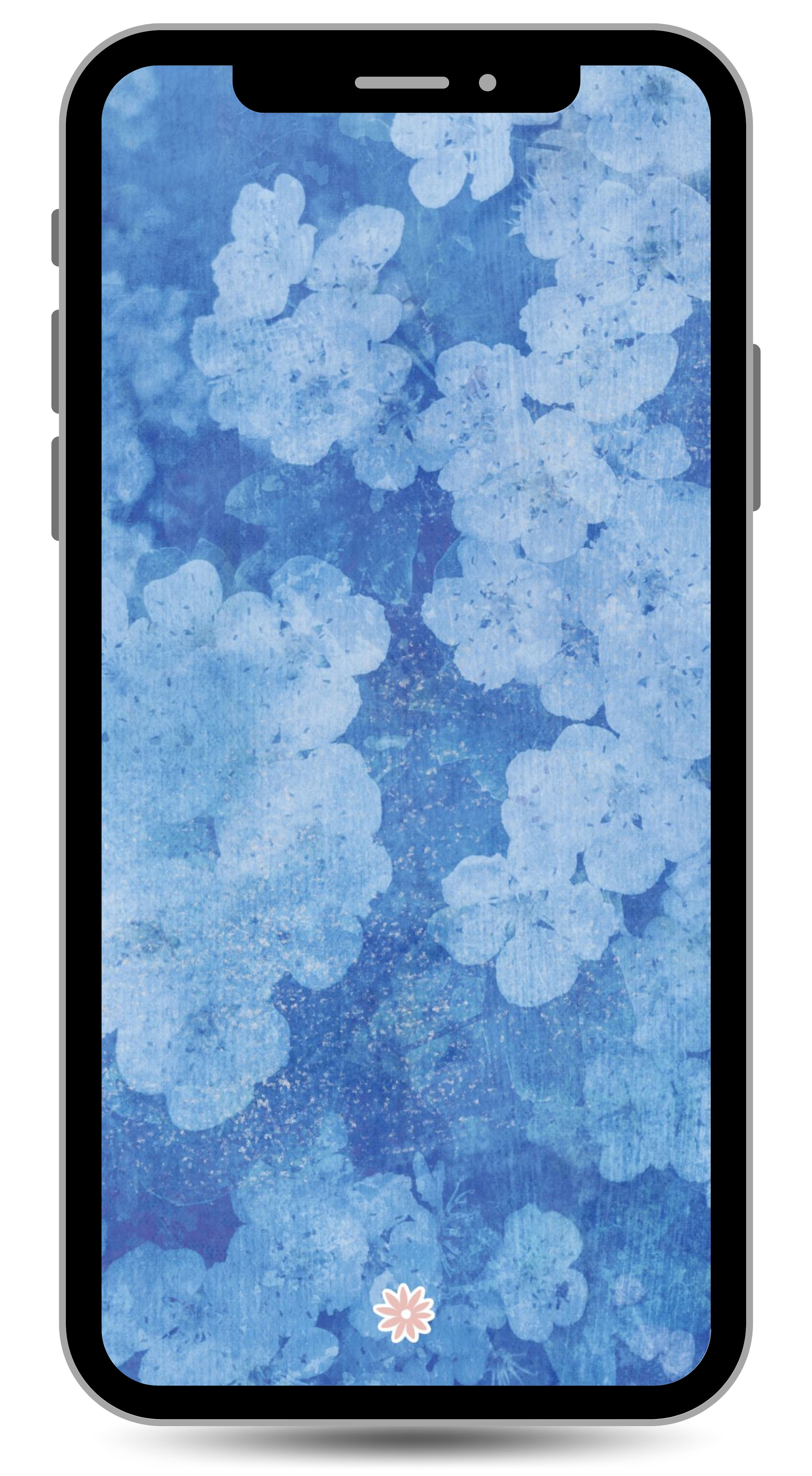 blue hydrangea iphone wallpaper