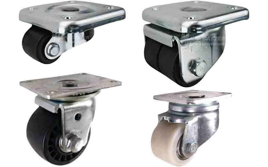 Nylon Plate Casters available in small & large sizes with the highest capacities for the smallest sizes. 
