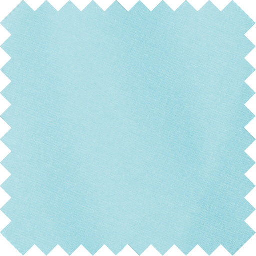 Light blue fabric swatch with zigzag edges.