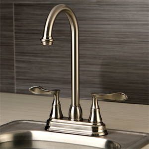 Satin Nickel Heritage Kitchen Faucet With Solid Brass Side Sprayer Satin  Nickel - Kingston Brass : Target
