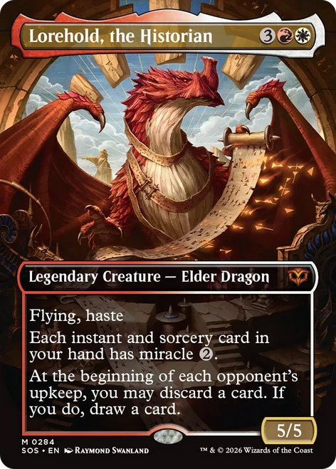 Secrets of Strixhaven MTG Card List - Lorehold, the Historian dragon