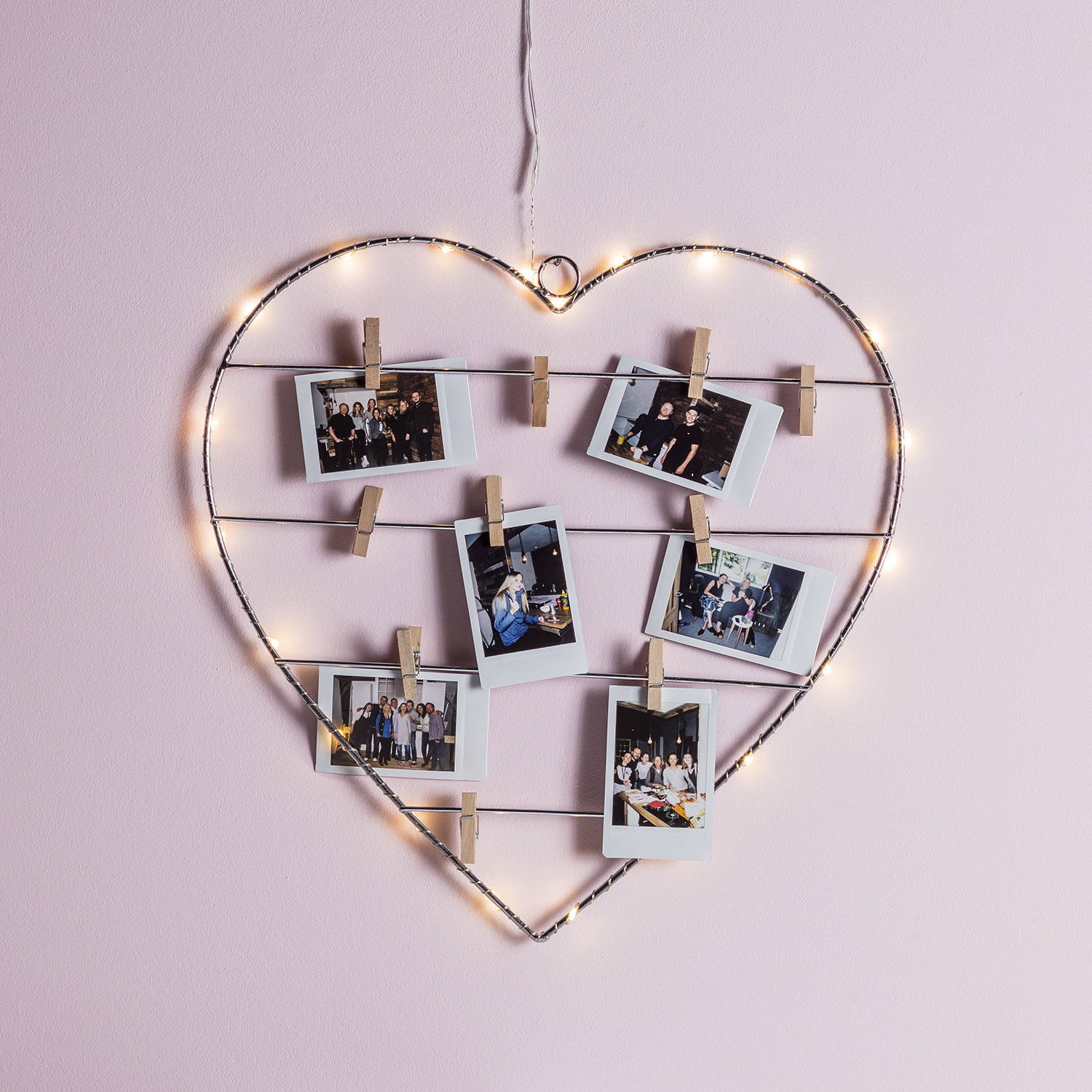 Heart shaped photo wall frame
