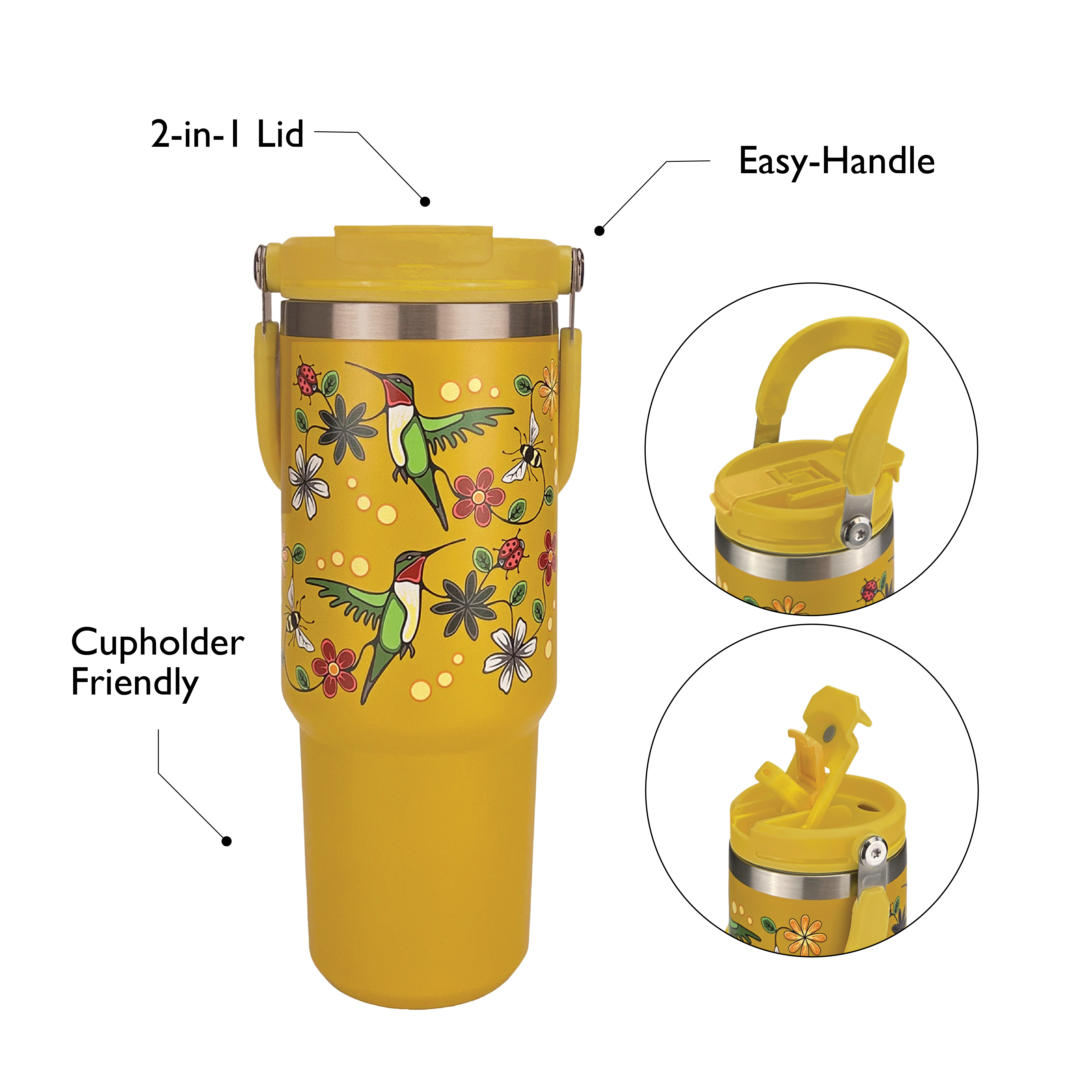 Easy-Carry Insulated Tumbler 30oz diagram