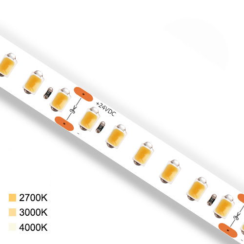 LED light strip with different color temperatures and beer mug illustrations.