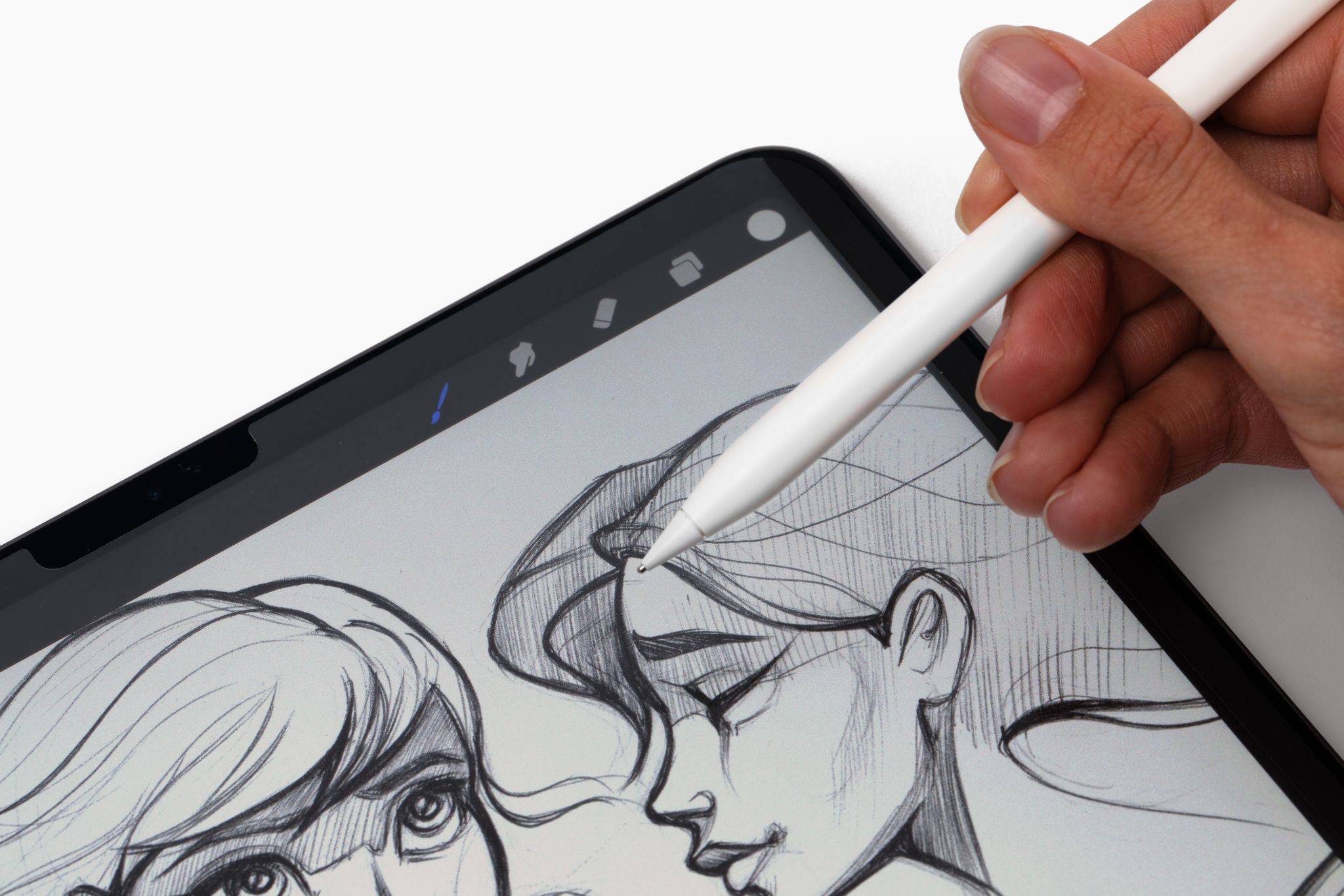 Installing Rock Paper Pencil! Magnetic paperfeel screen protector + ba, Drawing On IPad