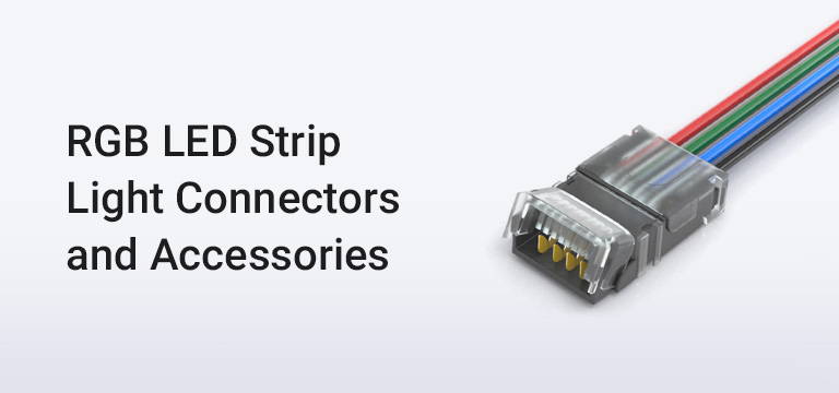 Colorbright RGB LED Strip Light Solderless Connectors and Accessories