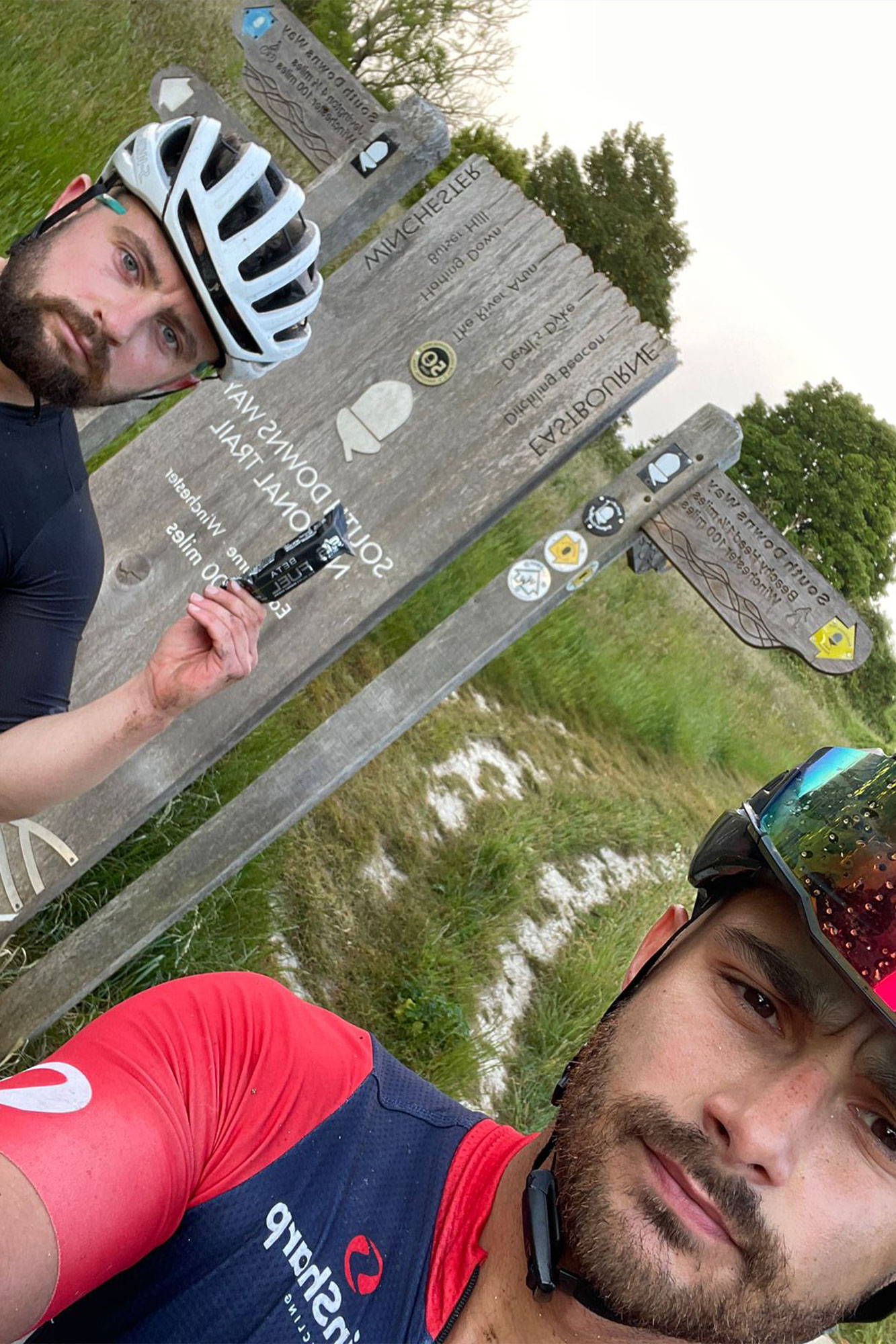 At the South Downs Way sign