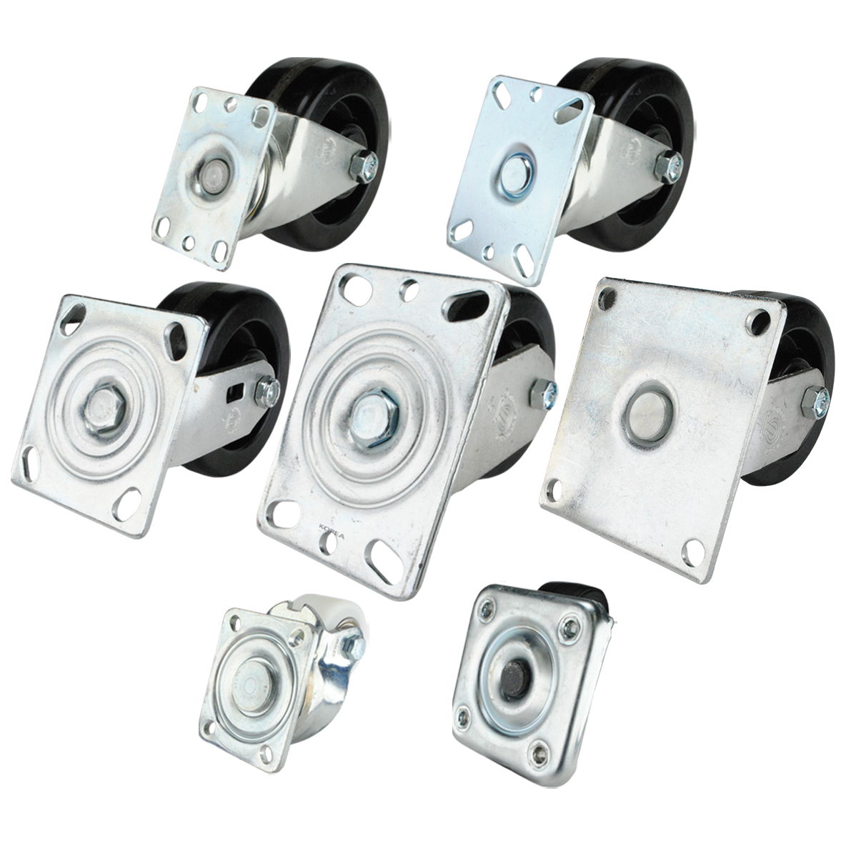 Shop plate castes by mounting plate sizes with capacities up to 2,000 lbs 