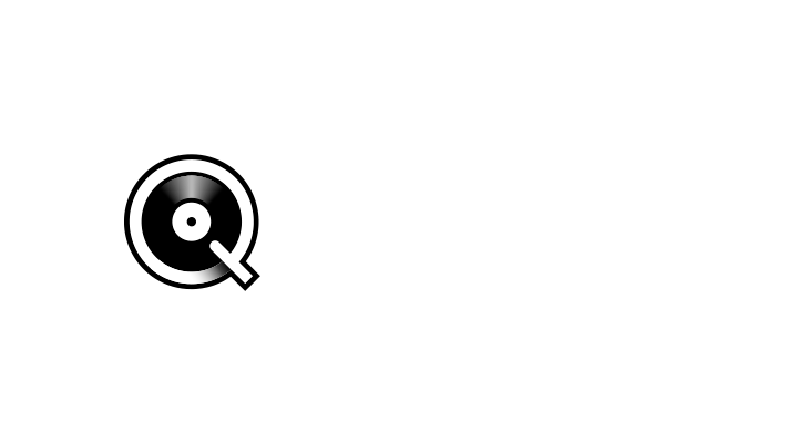 Qobuz logo featuring a vinyl record icon and text.