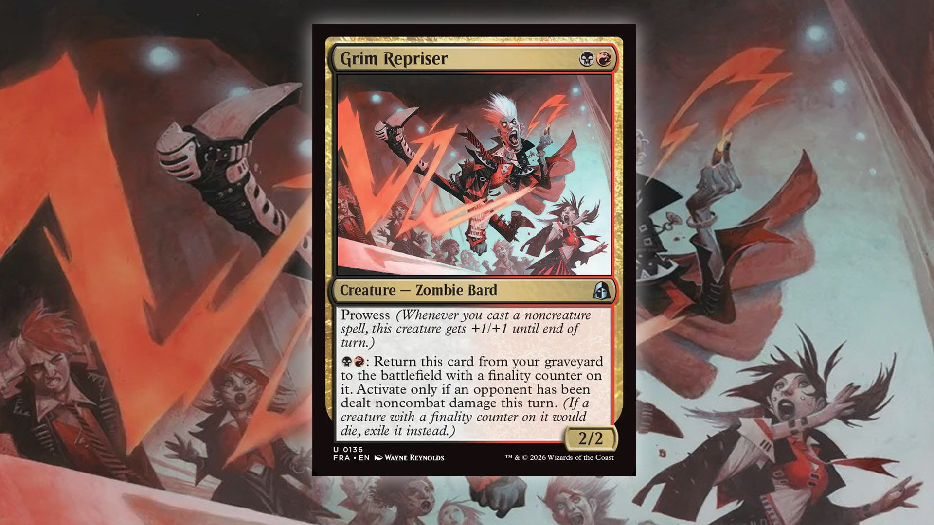 Grim Repriser A Black/Red Burn Card from MTG Reality Fracture