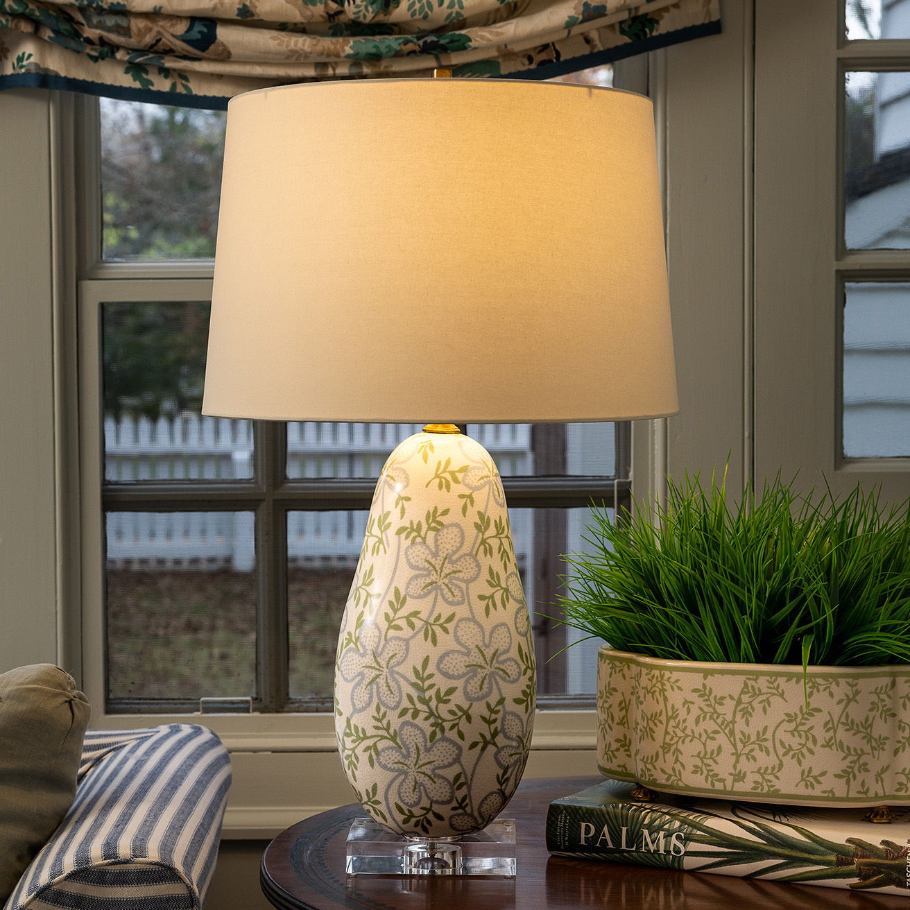 WILLIAMSBURG Ghost Blossom Lamp and Planter by Port 68
