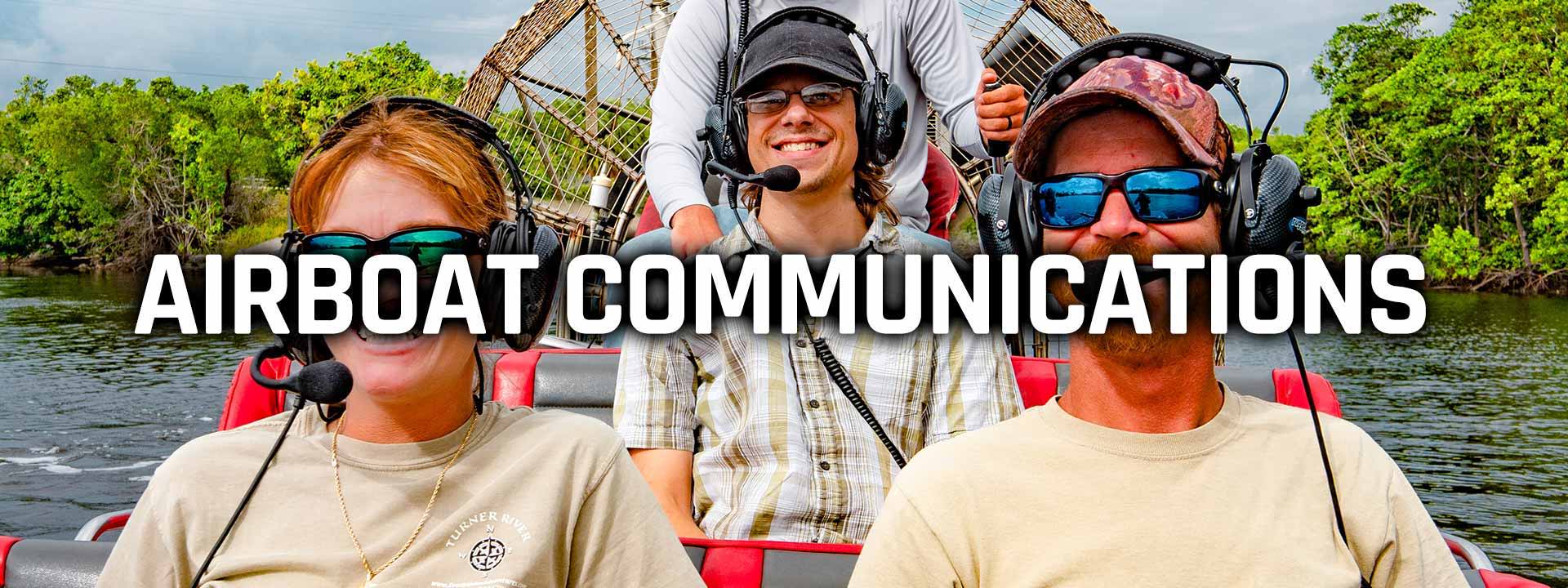 airboat headset and intercom communications