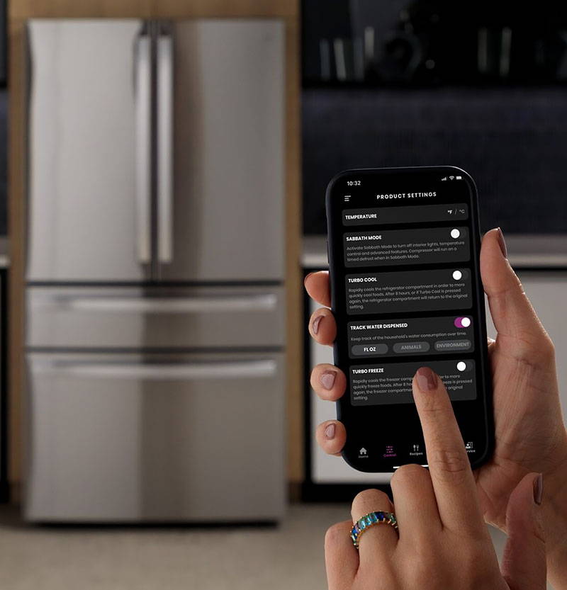 GE Profile Smart Refrigerator, with Phone and SmartHQ Home App