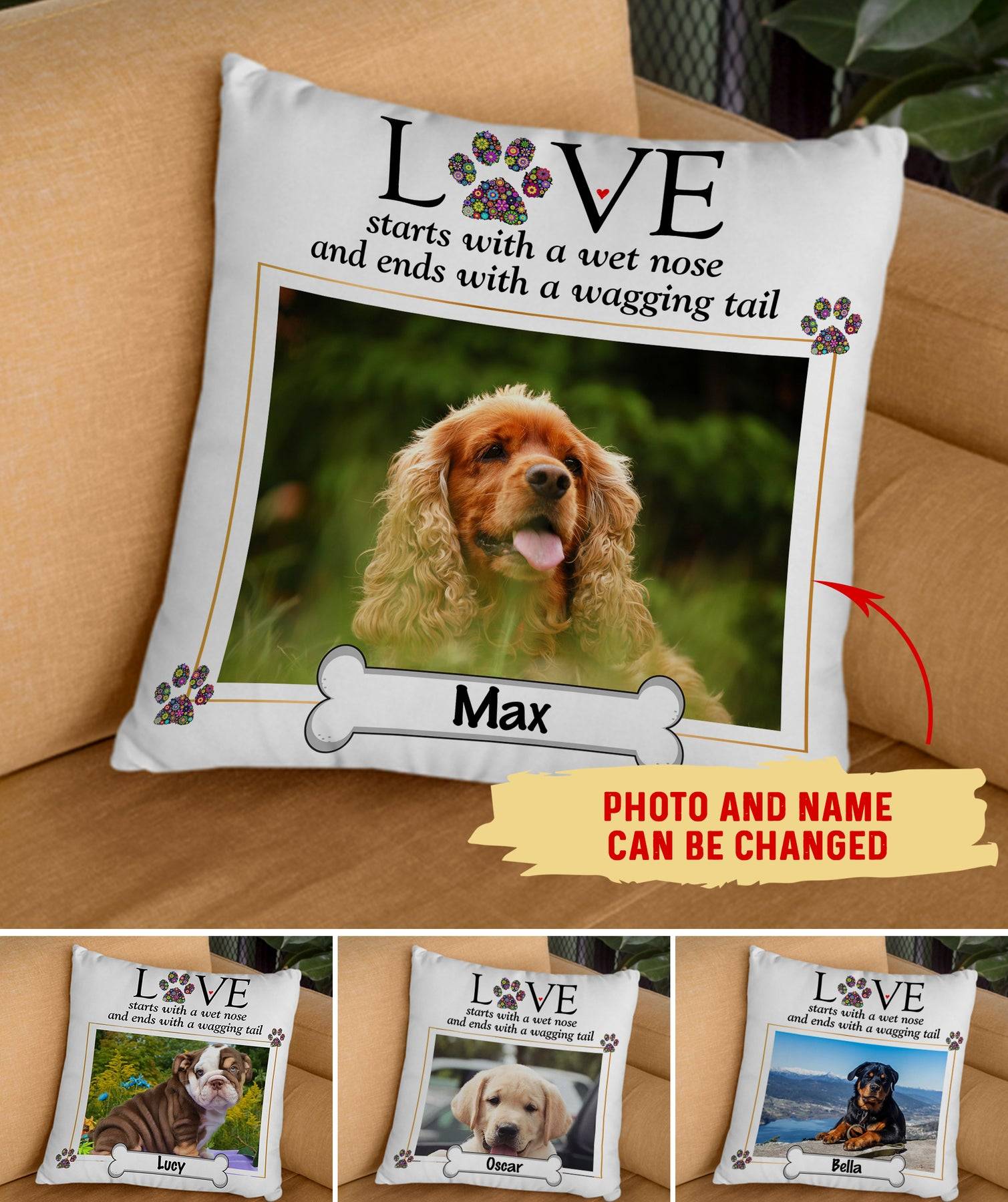 personalized dog pillow