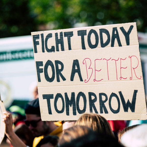 protest sign saying 