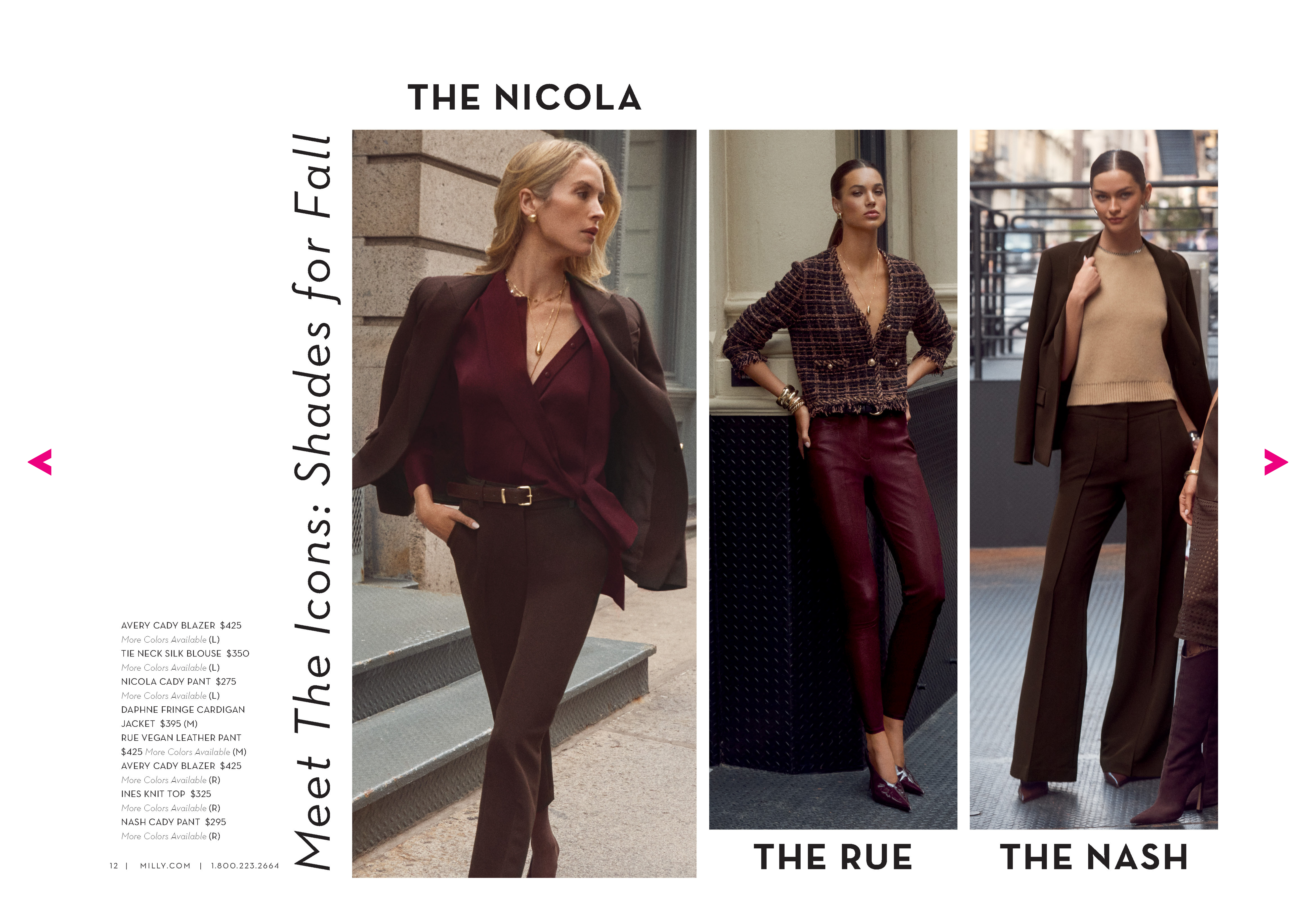 MILLY Fall 26 Catalog Page 7 - Meet The Icons: Shades of Fall