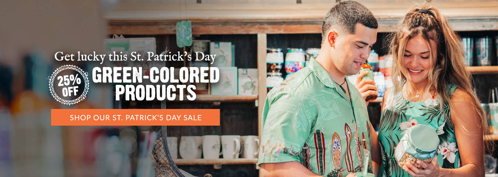 St. Patrick's Day is here and we're feeling lucky! To celebrate the occasion, we're offering 20% off our green products.