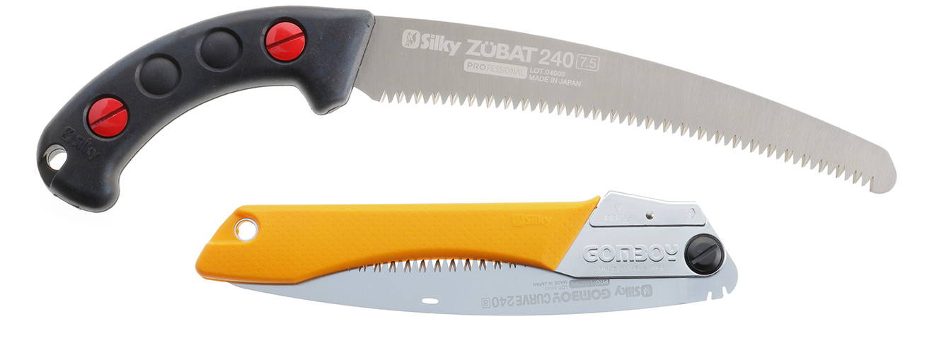 Image of Zubat fixed blade saw and Gomboy folded blade saw