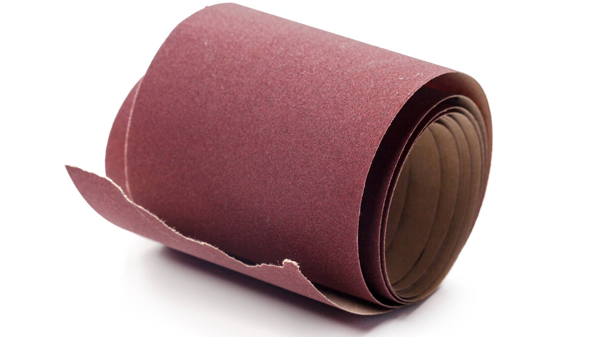 a red sandpaper roll