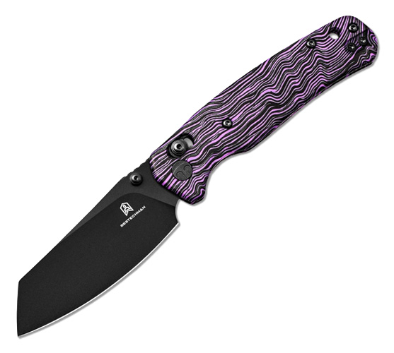 Bestech Cicadas Wing Knife Purple and Black Limited Run
