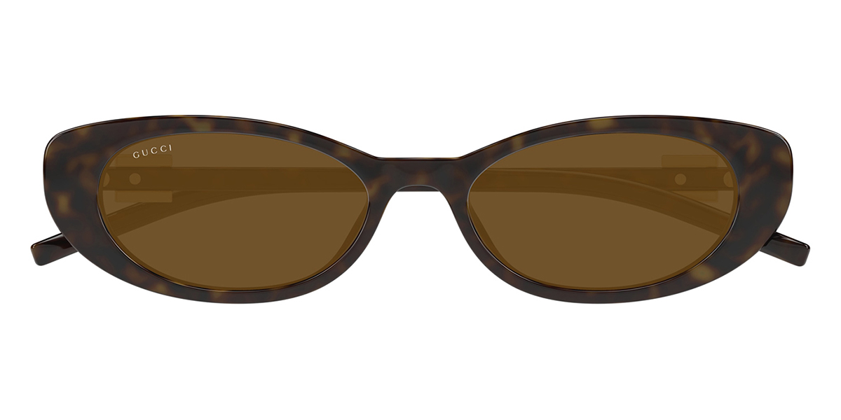 Brown cat-eye sunglasses with a tortoiseshell frame.