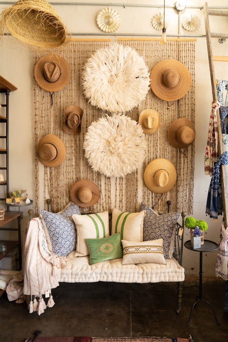 Inside B. Viz Design Global Headquarters you will find one-of-a-kind treasures like B. Viz Design pillows, vintage & antique textiles, home accessories, gifts, clothing and more!