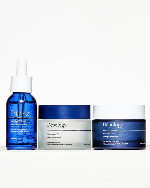 Experience the power of our advanced Matrixyl® Trio, expertly designed to provide intense hydration, combat noticeable signs of aging, and diminish the look of fine lines and wrinkles. 