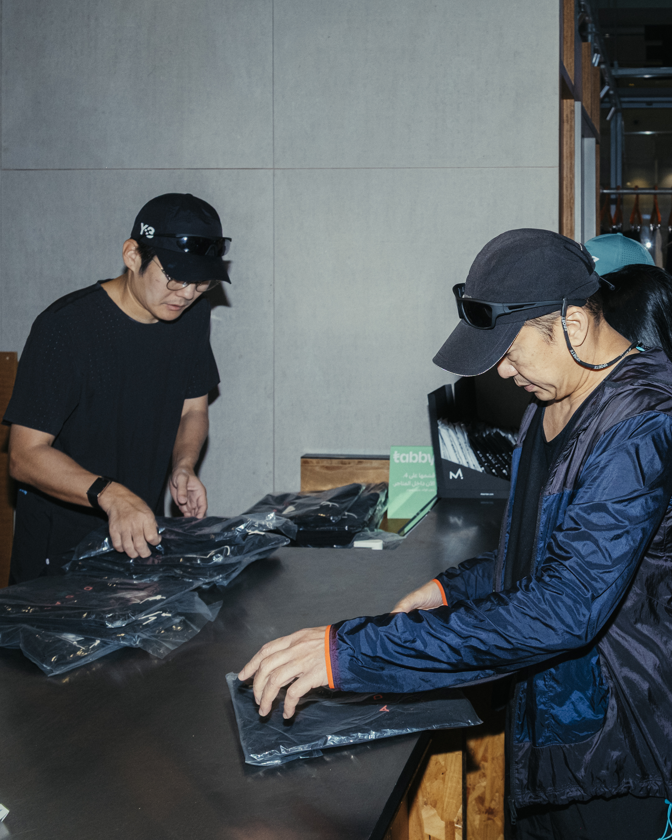Runners checking in before the long run with Adidas