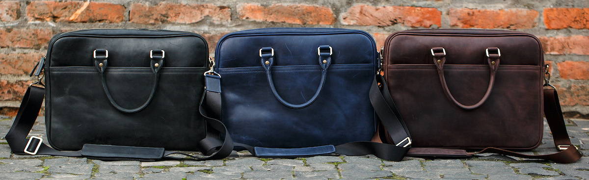 computer leather bag collection by olpr.