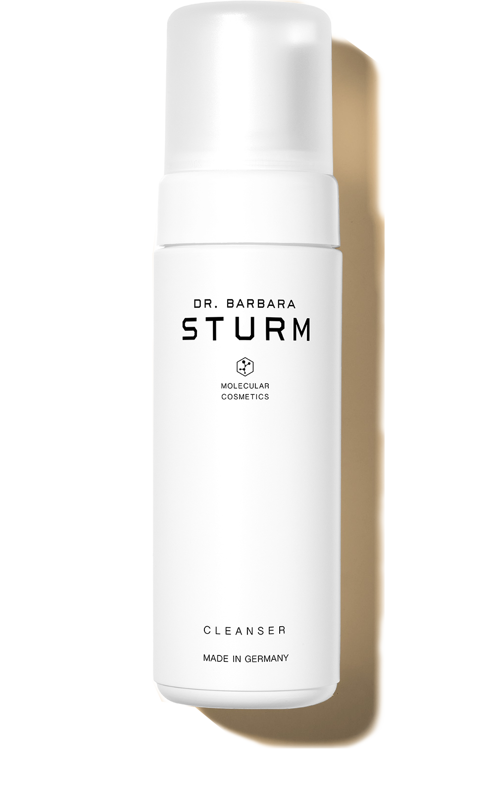 White cleanser bottle with 