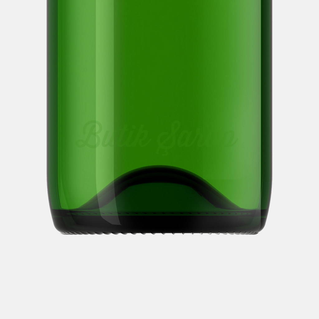 Verde Zümrüt Yeşili Şarap Şişesi Punt Detayı - Butik Şarap