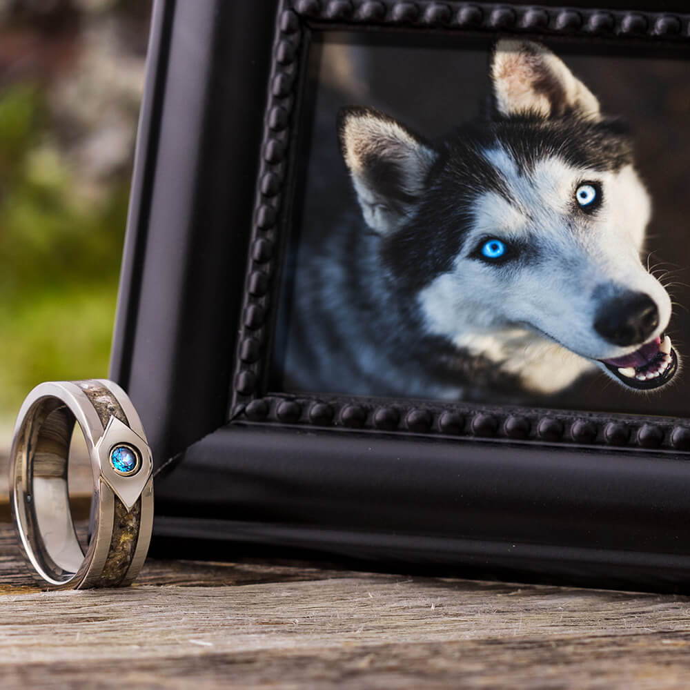 Dog Ashes Memorial Ring