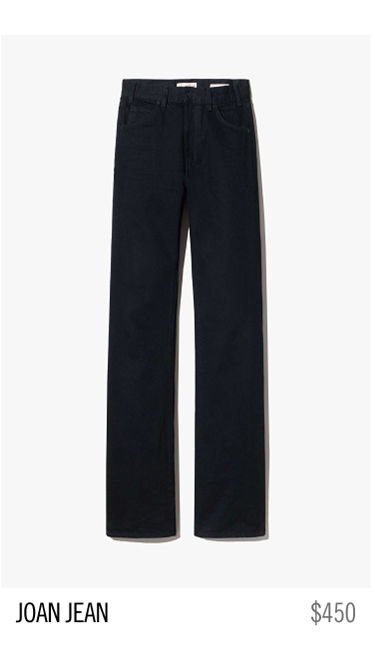 A pair of black jeans with a price tag of $450.